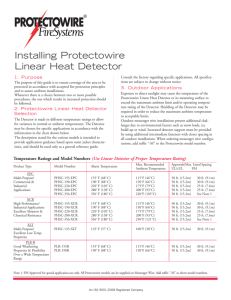 Installing Protectowire Linear Heat Detector data sheet.