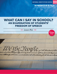 what can I say In school? - National Constitution Center