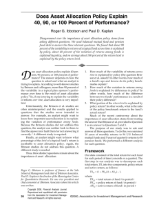 Does Asset Allocation Policy Explain 40, 90, or 100