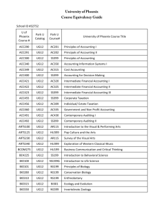 University of Phoenix Course Equivalency Guide