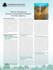 How to Develop an Energy Conservation Program for Your Agency