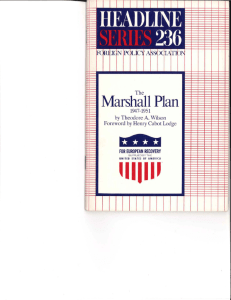 The Marshall Plan 1941-1951 - George C. Marshall Foundation