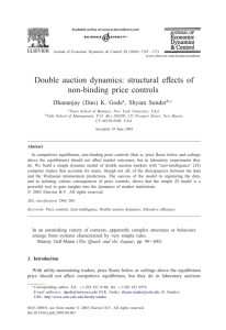 Double auction dynamics: structural effects of non
