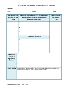Continuity & Change Over Time Essay Graphic Organizer