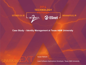 Case Study – Identity Management at Texas A&M University