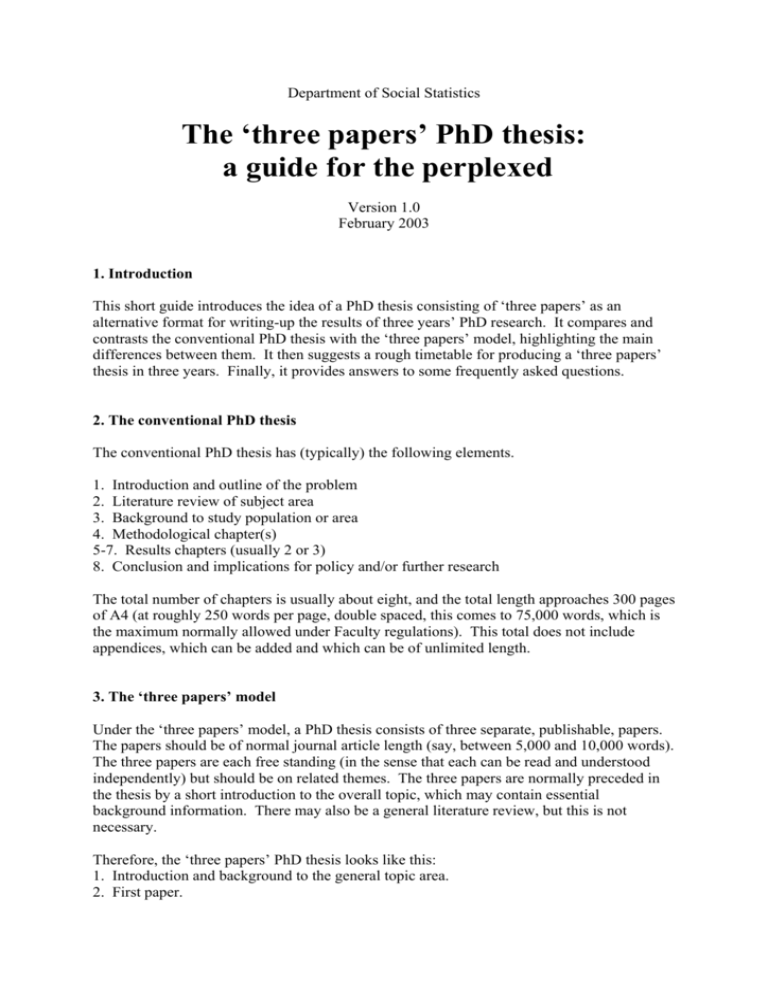 three papers phd thesis