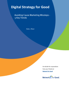 Digital Strategy for Good: Avoiding Cause Marketing Missteps