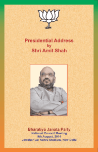Presidential Speech - Bharatiya Janata Party