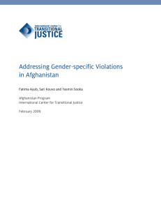 Addressing Gender-specific Violations in Afghanistan