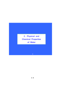 2 . Physical and Chemical Properties of Water - ETH E