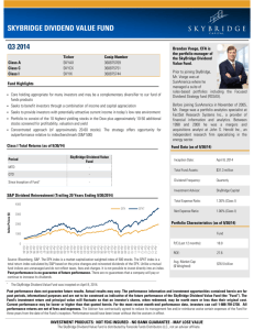 skybridge dividend value fund q3 2014