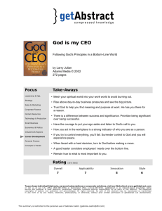 God is my CEO - Admon-Capital-Humano