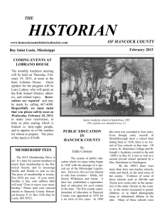 historian - Hancock County Historical Society