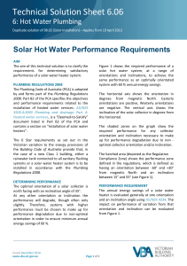 Solar Hot Water Performance Requirements