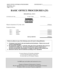 BASIC OFFICE PROCEDURES (25)
