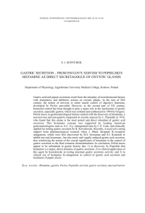 gastric secretion - from pavlov's nervism to popielski's histamine as