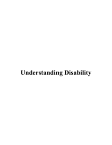 Understanding Disability - Developmental Disabilities