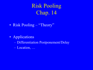 Risk_pool-S - Center for Logistics Technologies and Supply Chain