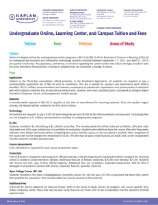 Undergraduate Students Tuition and Fees