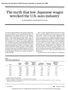 The Myth That Low Japanese Wages Wrecked the U.S. Auto Industry