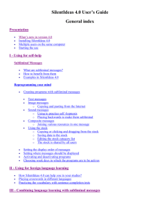 User guide - SilentIdeas