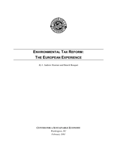 environmental tax reform: the european experience