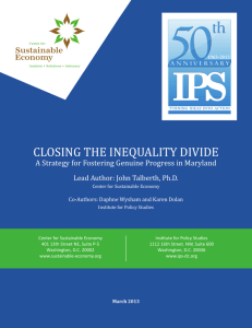 closing the inequality divide - Institute for Policy Studies