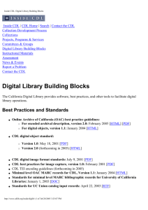 Digital Library Building Blocks