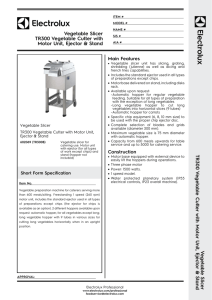 TR300 Vegetable Cutter with Motor Unit, Ejector & Stand