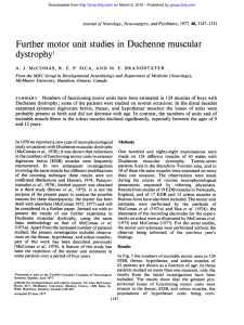 Further motor unit studies in Duchenne muscular