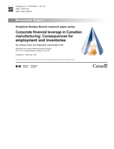 Corporate financial leverage in Canadian manufacturing