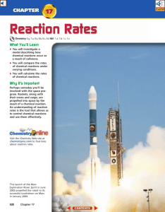 Chapter 17: Reaction Rates
