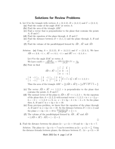 Solutions for Review Problems