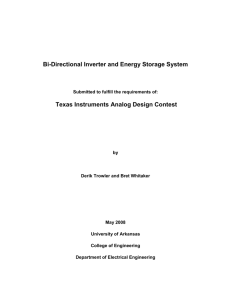 Bi-Directional Inverter and Energy Storage System