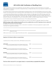 US Fee Waiver Nonfiling Form