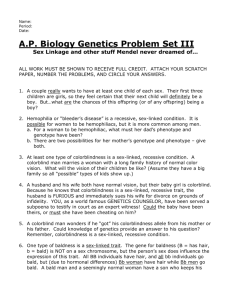 A.P. Biology Genetics Problem Set III