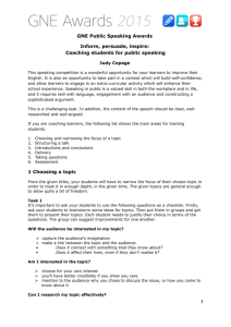 coaching ideas for Public Speaking