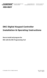 DKC Installation & Operating Instructions