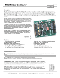 M2 Interlock Controller - BASE Electronics, Inc.