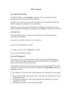 DBA Commands