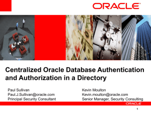 Centralized Oracle Database Authentication and Authorization in a