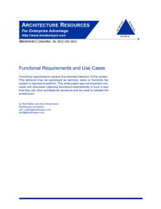 Functional Requirements and Use Cases