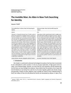 The Invisible Man: An Alien in New York Searching for Identity