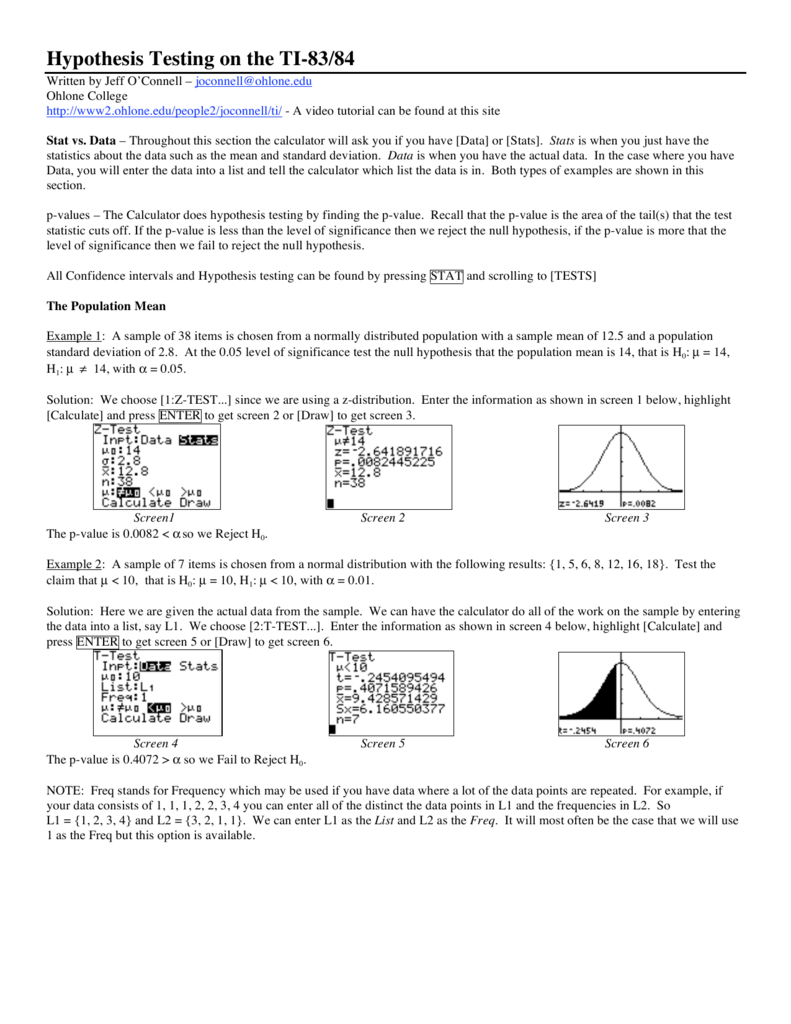 hypothesis test calculator p value