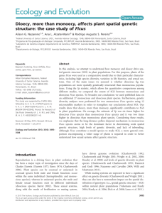 Dioecy, more than monoecy, affects plant spatial genetic structure