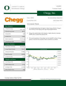 Chegg, Inc. - University of Oregon Investment Group