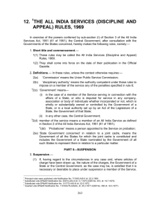 1 the all india services (discipline and appeal) rules, 1969