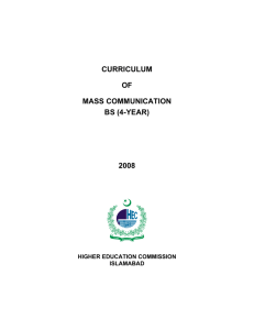 Mass Communication 2008 - Higher Education Commission