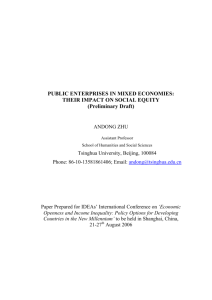 PUBLIC ENTERPRISES IN MIXED ECONOMIES: THEIR IMPACT