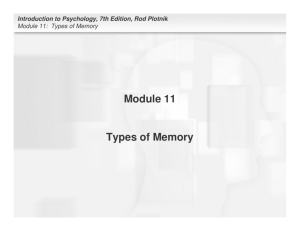 Module 11 Types of Memory